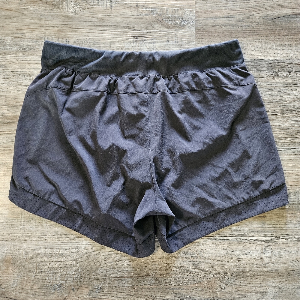REI Co-Op Black Running Shorts With Attached Liner & Pull-On‎ Drawstring - Picture 7 of 10